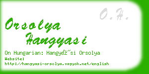 orsolya hangyasi business card